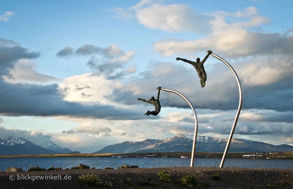 Dieses Kunstwerk in Puerto Natales muss jemand entworfen haben, der sich genauso fühlt wie ich gerade
