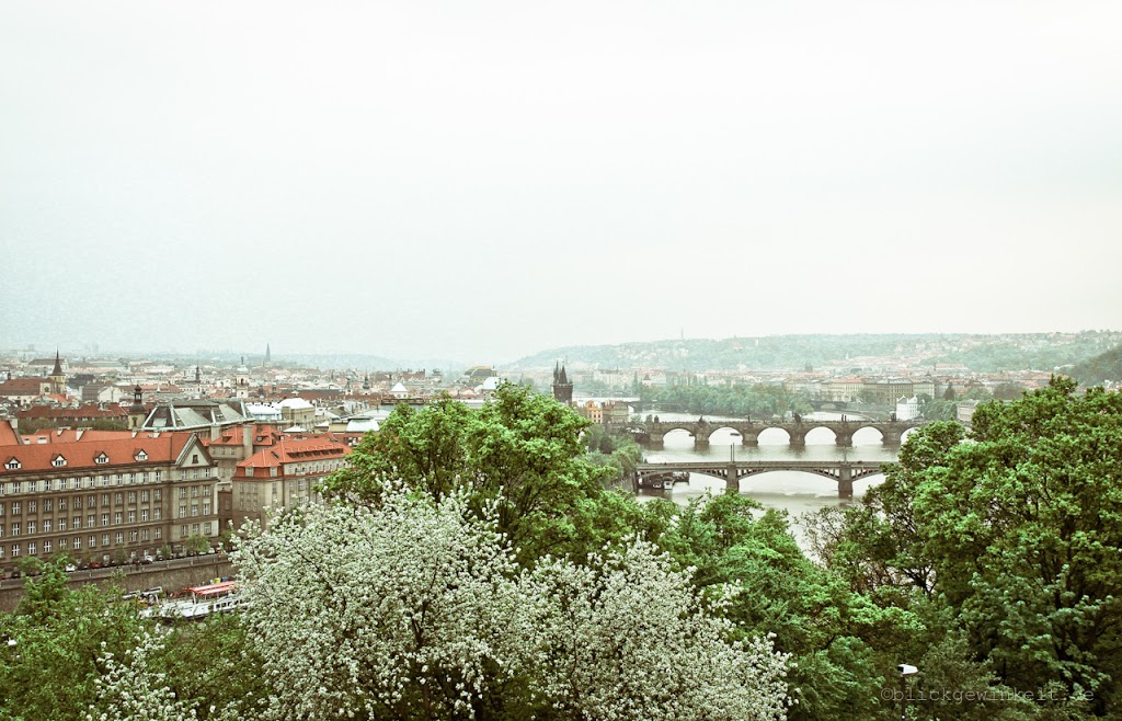 Karlsbrücke, Blick vom Letenske Park in Prag