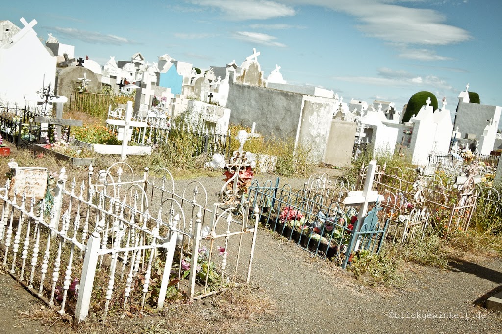 Grabsteine auf dem Friedhof Punta Arenas