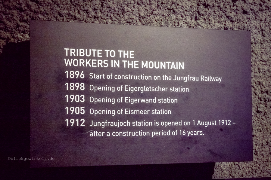 Denkmal für die Arbeiter der Tunnel durch den Eiger