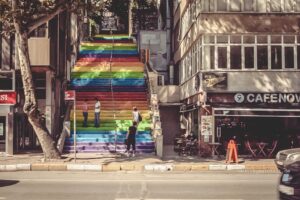 Regenbogentreppe in Istanbul