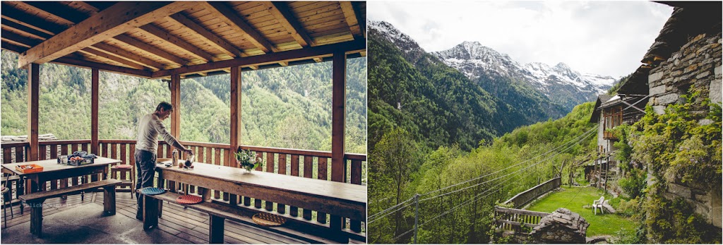 Terrasse mit traumhaftem Ausblick in die Berge des Piemonte