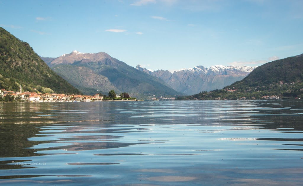 der Ortasee, Lago d Orta an den Ausläufen der Alpen