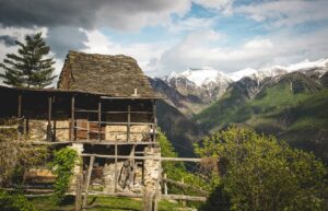 Piemonte, Hütte in den Bergen