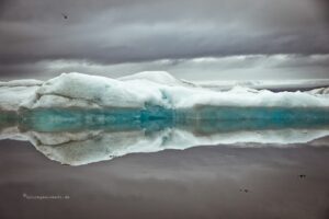 Gletschereis, kleine Eisberge in Island