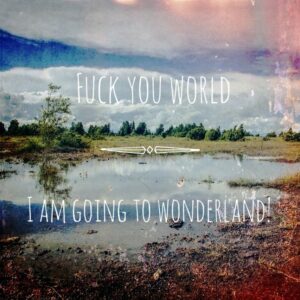 Fuck you world, I am going to wonderland!