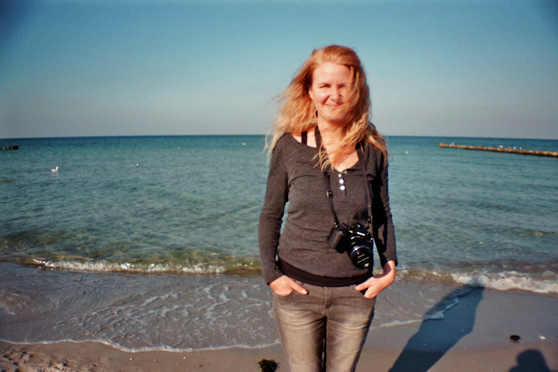Erster Versuch mit der La Sardina Lomo am Strand: Selbstportrait