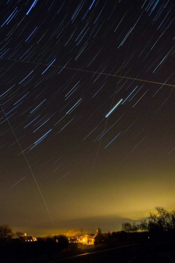 Sternenspuren am Himmel