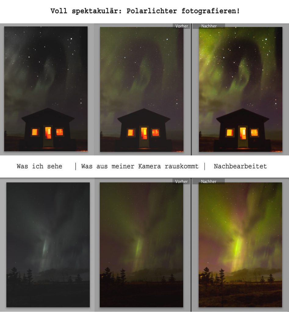 Wie Polarlichter aussehen und wie Du sie fotografieren kannst blickgewinkelt