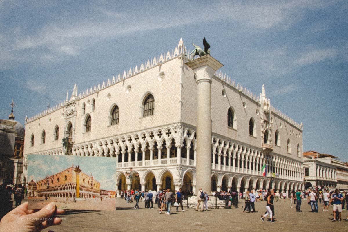 Venedig Postkarte Dogenpalast