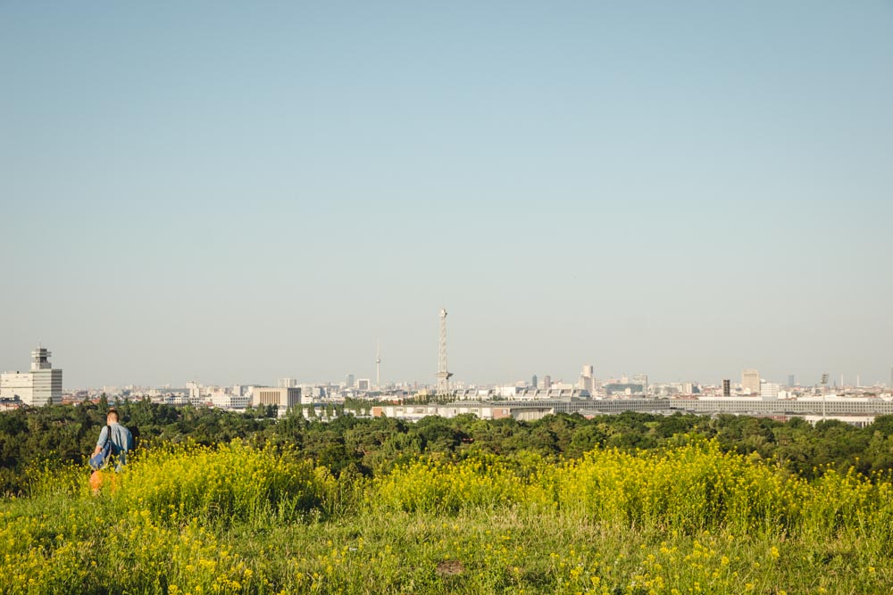 Blick über Berlin mit Funkturm und Fernsehturm