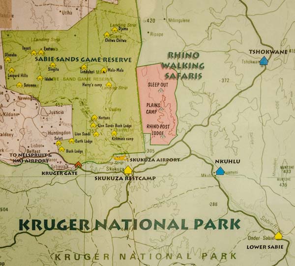 Karte Krüger Nationalpark