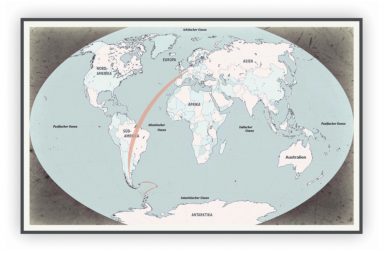 Antarktisreise Karte der Route