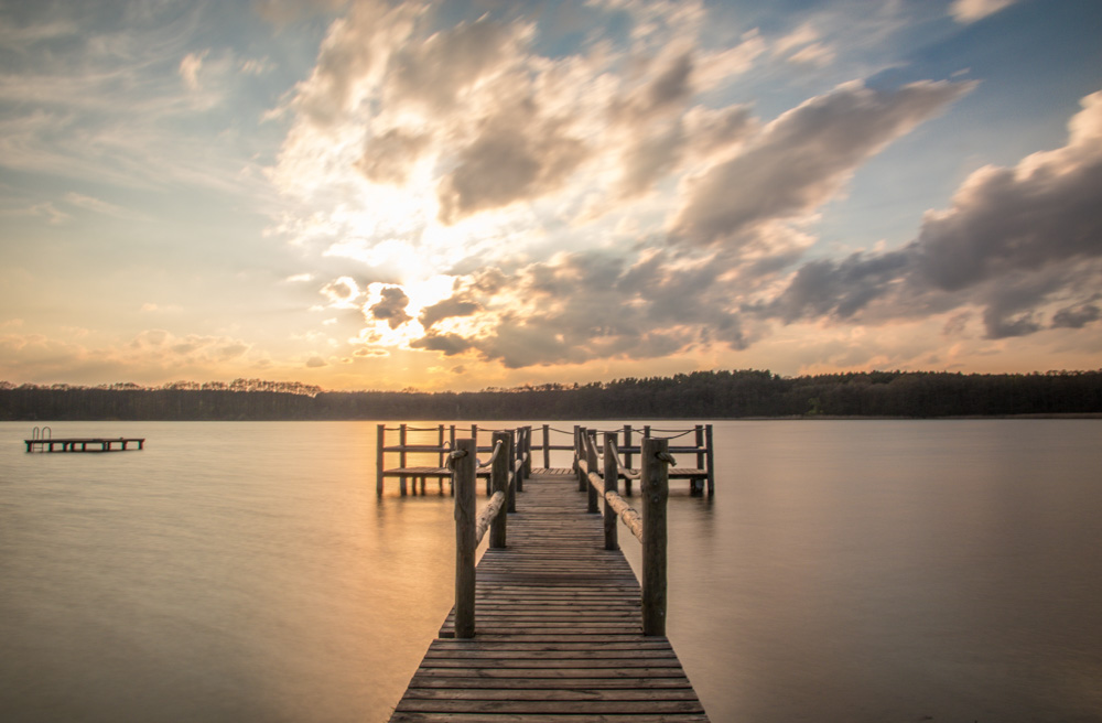 Sonnenuntergang am See: Mecklenburgische Seenplatte