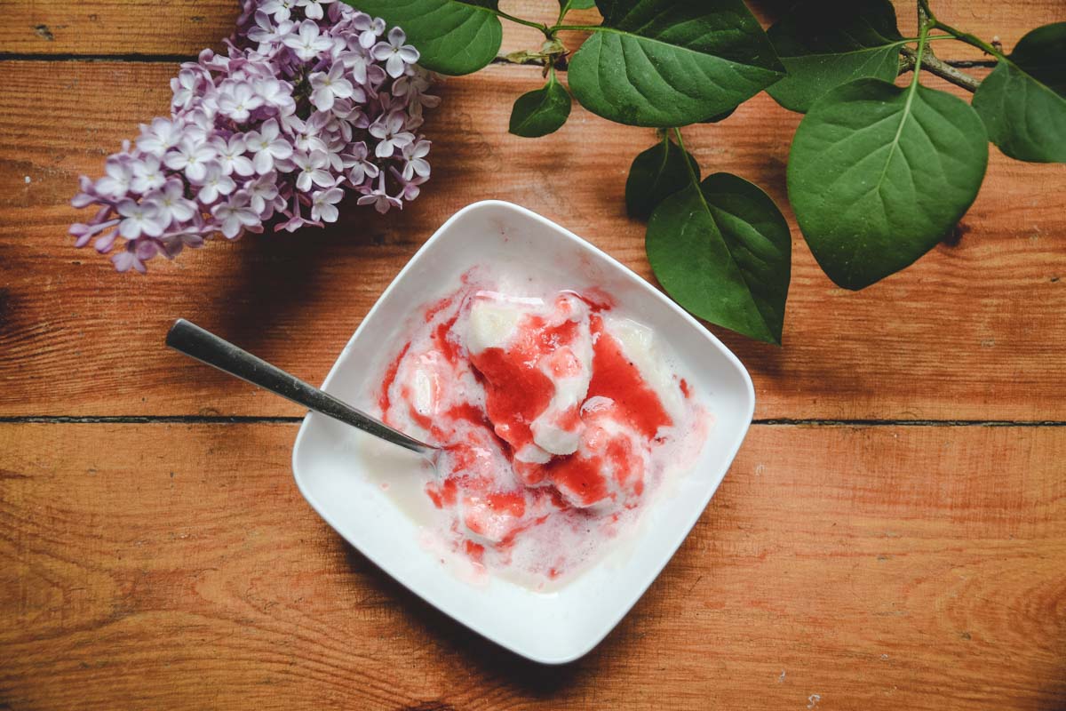 Rezept Erdbeer-Rhabarberkompott mit Vanille &amp; Ingwer | blickgewinkelt