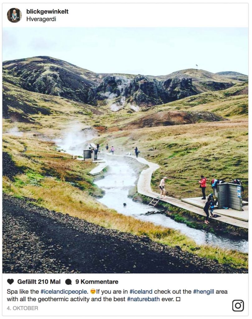 Hotpot Fluss Reykjadalur in Island