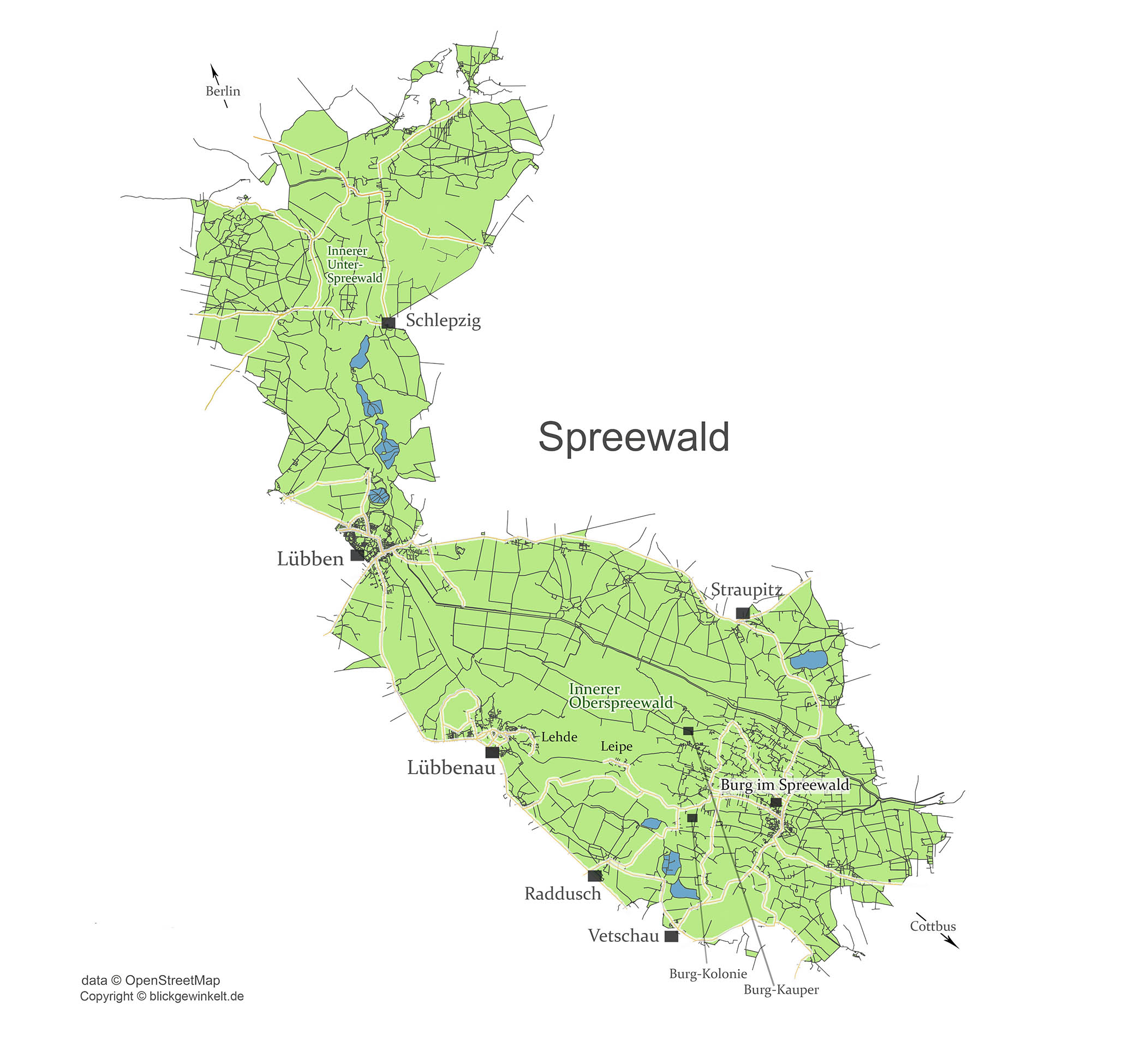 Spreewald-Karte