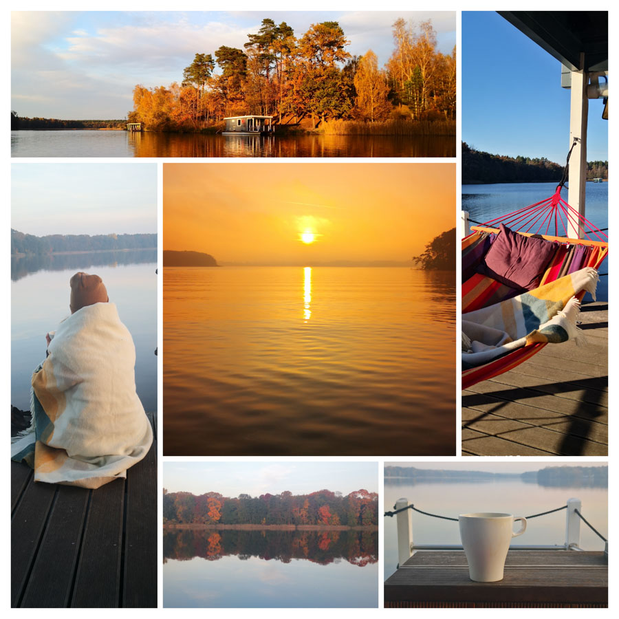 Hausboot-Tour im Herbst - Collage