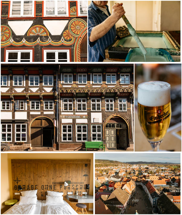 Einbeck-Collage mit Fachwerk