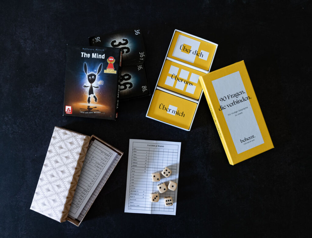 The Mind, yatzee, 90 Fragen: Spiele für 2 Personen